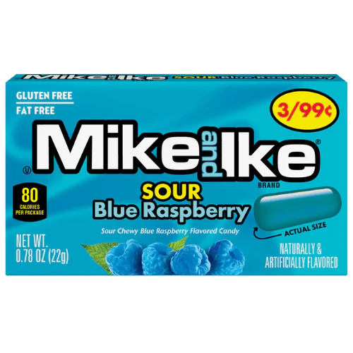 Mike & Ike Sour Blue Raspberry 22g