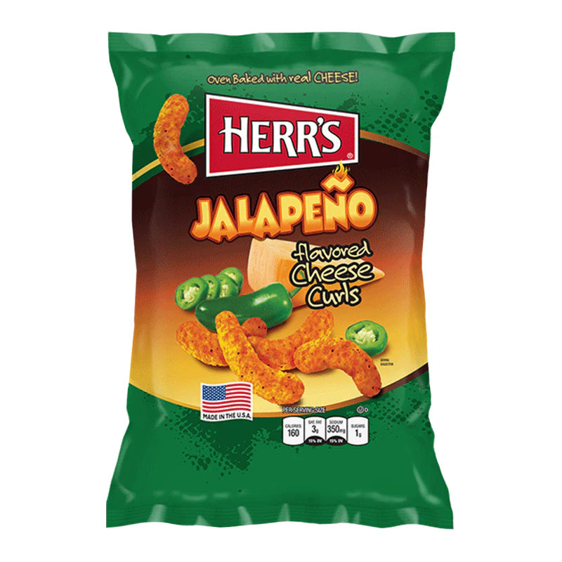 Herr's Jalapeno Popper Cheese Curls 1oz (29g)