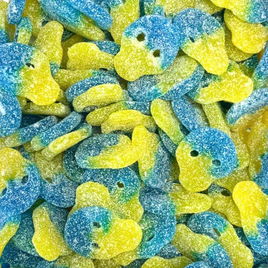 100g Fizzy Blue & Yellow Skulls